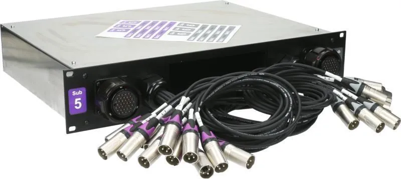 Klotz SUB patch box 2x RMP, 2x 12 XLR, 2 HE, jednoduché uzemnění