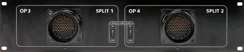 Klotz MultiLink 2x RMP samec, 2U, 32-kanálový transformátorový box, jedno uzemnění