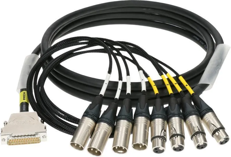Klotz D-Sub kabel 25p na 4x XLR 3p, 8 kanál, digitální, 3m