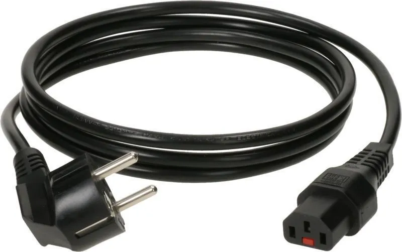 Klotz napájecí kabel H05VV-F 3G 1,0 mm² Schuko 90° - IEC C13 - 2m