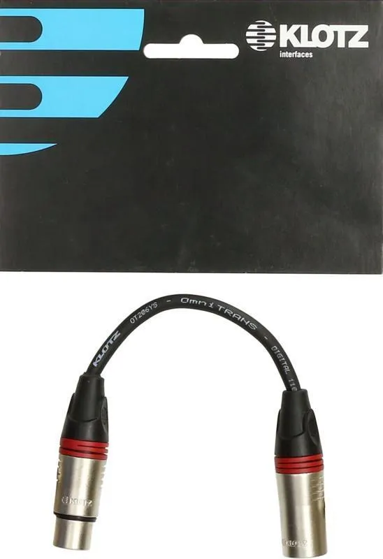 Klotz DMX adaptér, XLR 5p samice - XLR 3p samec, 0,2m
