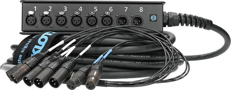 Klotz Stagebox 6/2 XLR 3p, 10m, jednovrstvá zemnící konstrukce