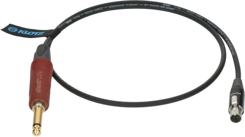 Klotz mikrofonní kabel, mini XLR 4p na jack mono, pozlacený, 0,7m