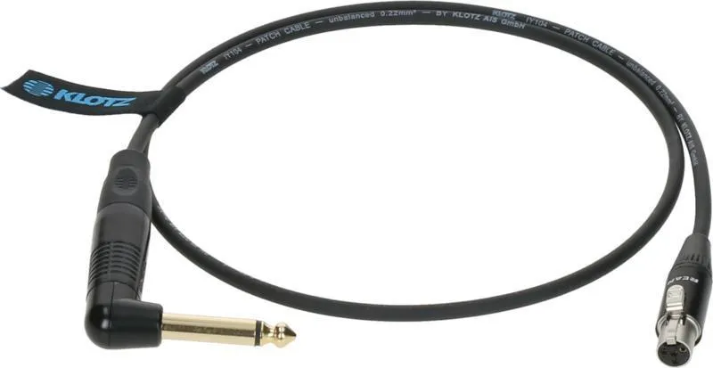 Klotz mikrofonní kabel pro Shure TQG (mini XLR 4p) - jack mono, zlacený - 0,7m