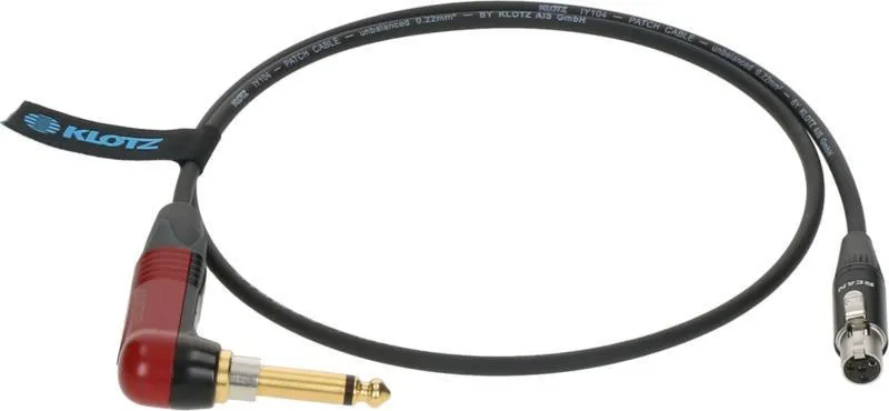 Klotz mikrofonní kabel Shure TQG (mini XLR 4p) - jack mono, zlacený, 0,7m
