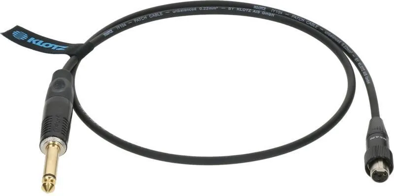 Klotz prémiový kabel pro Shure TQG (mini XLR 4p) - jack mono, zlacený - 0,7m