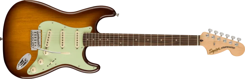 Squier FSR Affinity Stratocaster Honey Burst, javorová hmatník, mint pickguard