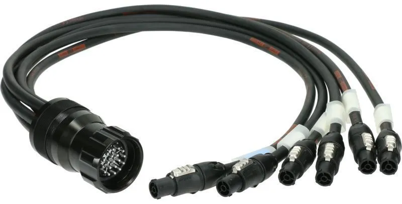 Klotz fanout 6-cs. multicore, 6 x powerCON TRUE1, Socapex, 1m
