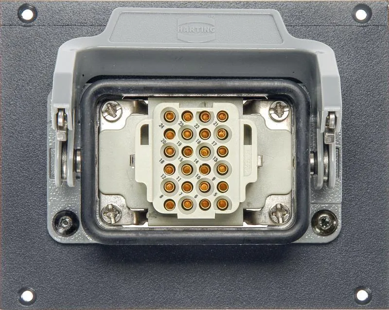 Klotz Harting modul 8 kanálový - 21 HP HAN® 24p samice - 2 x SIL - kabel OTW204Y - 0,38m