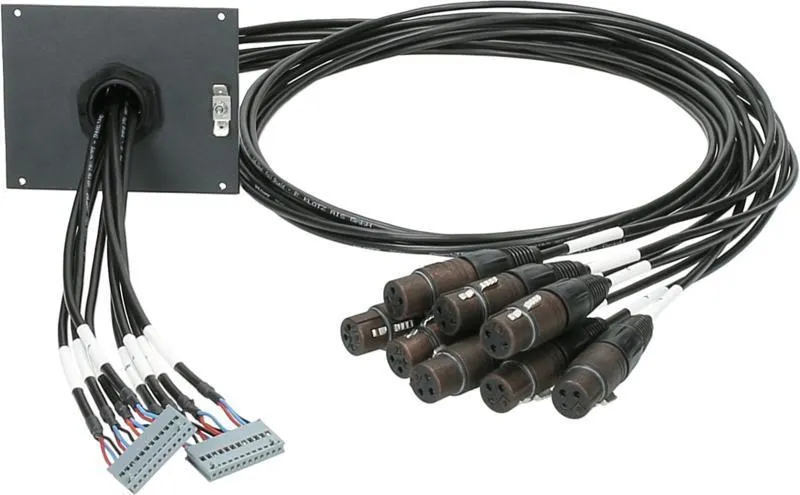 Klotz 8-kanálový SUB patch modul - 21 HP, 2 x SIL, 8 x XLR 3p, 0,8m