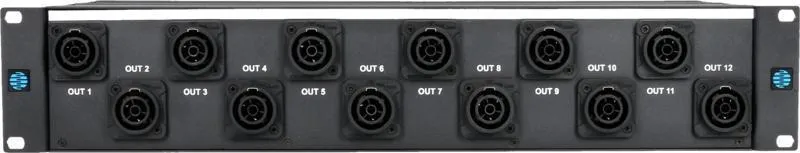 Klotz PowerLink 12kanálový výkonový rozvod, 2 x SOCA vstup, 12 x powerCON TRUE1 výstup