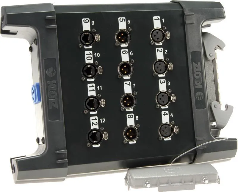 Klotz UMS stagebox, 4 x etherCON, 4 x XLR 3p, powerCON vstup