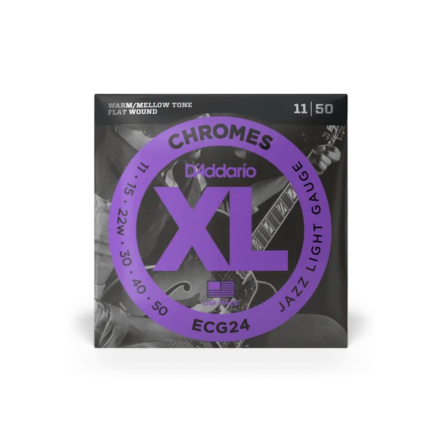 D'Addario Elektrické kytarové struny Chromes Flat Wound 11-50