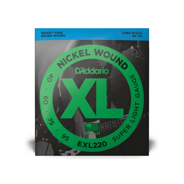 D'Addario Bassové struny EXL220, niklové, 40-95