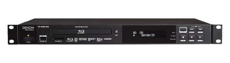 Denon Pro Blu-ray přehrávač, instalace, DVD, USB, Coaxial, XLR