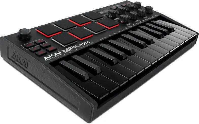 Akai Pro USB/MIDI kontroler, 25 kláves, 8 RGB pad, OLED displej, joystick