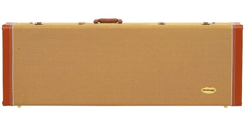 RockCase Elektrická kytara tvrdý obal, Vintage Tweed, držák krku