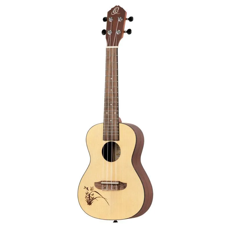 Ortega koncertní ukulele Bonfire, 4 struny, levá ruka, dřevo luis/sapele, přírodní