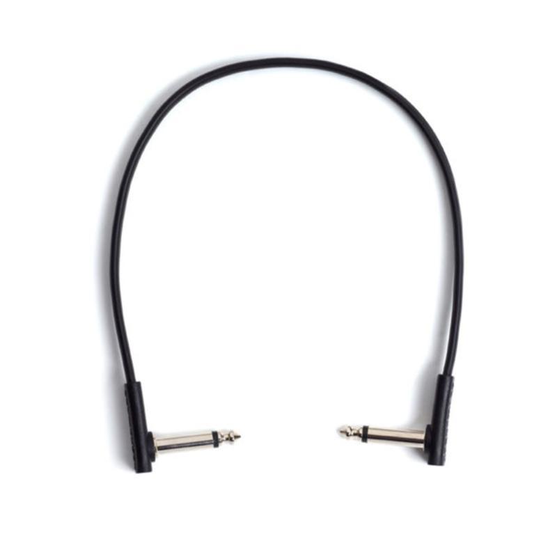 RockBoard Patch kabel, 30 cm, úspora místa, hranaté konektory, černá