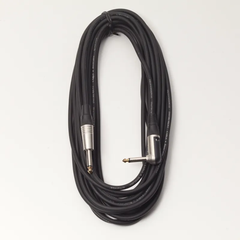 RockCable Nástrojový kabel, úhlový/rovný TS, 9m, pozlacené koncovky
