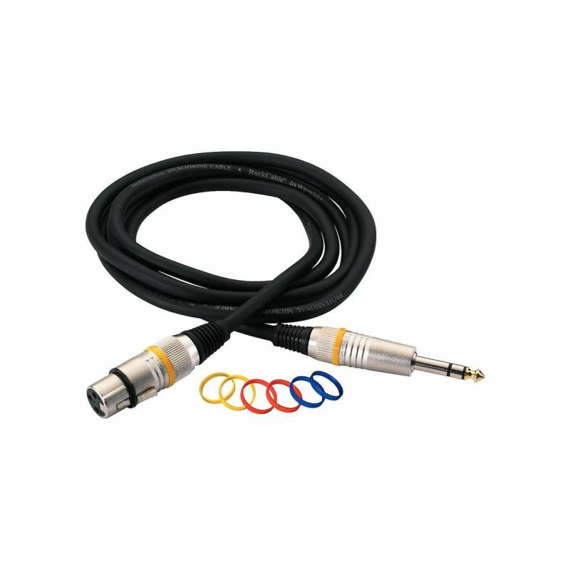 RockCable Mikrofonní kabel, XLR - TRS, vyvážený, 10m