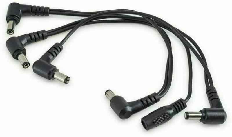 RockCable Daisy Chain kabel, 5 výstupů, 5.5x2.1mm konektory, 20cm délka