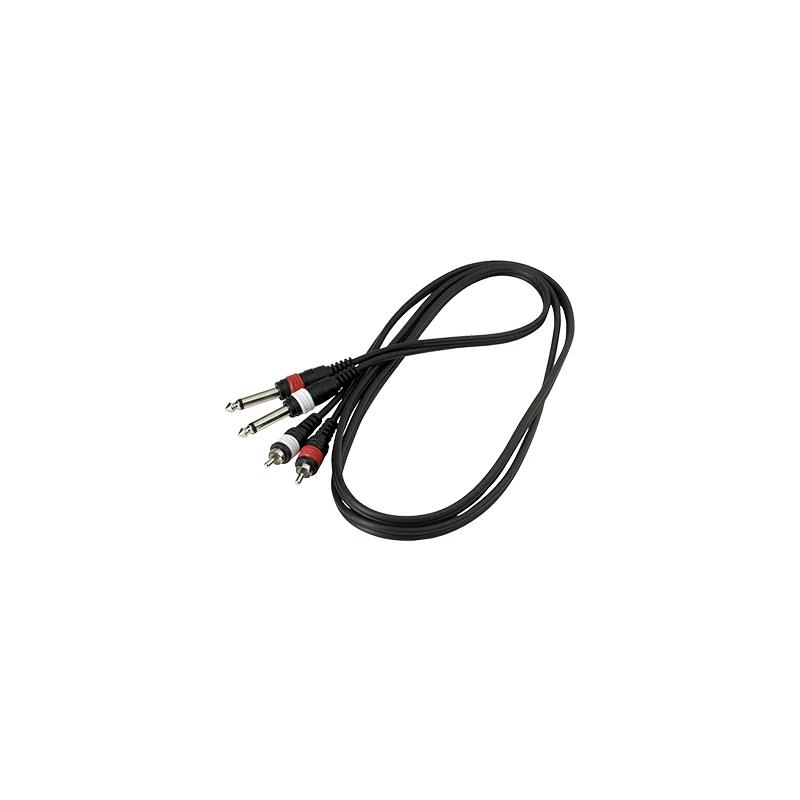 RockCable Patch kabel, RCA-TS, 1,5m, černý