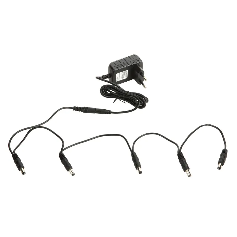 RockPower Napájecí adaptér, 9V DC, 1.300 mA, 5 výstupů, EU zástrčka