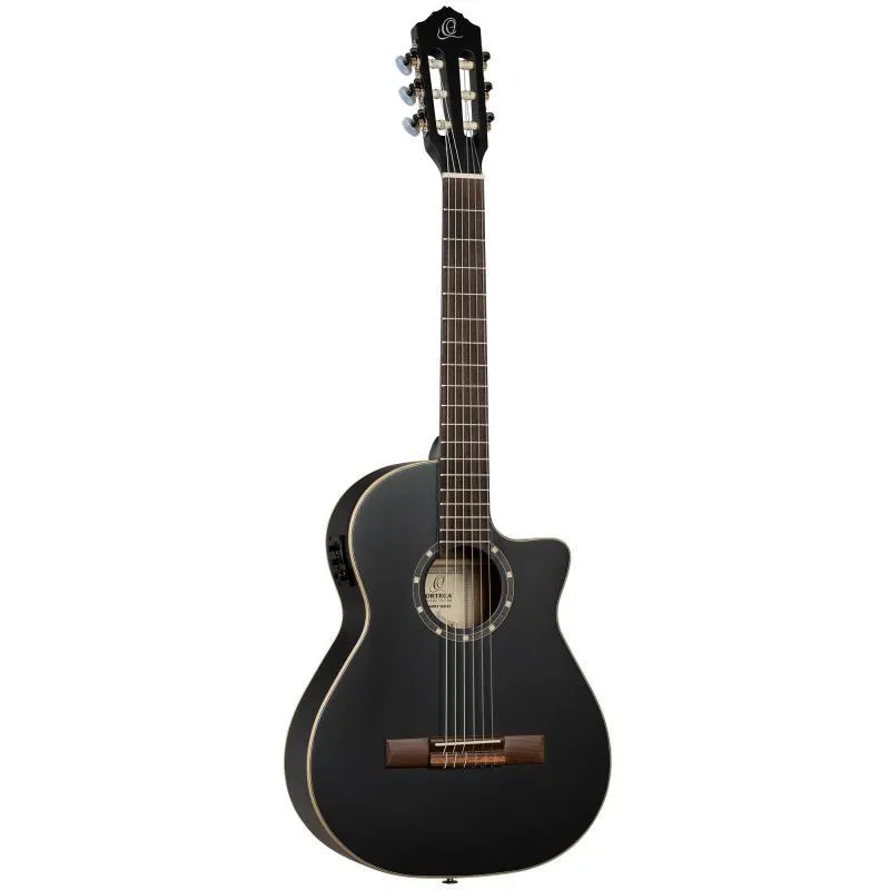 Ortega Family Series 3/4 nylon klasická kytara - saténová černá + gig bag