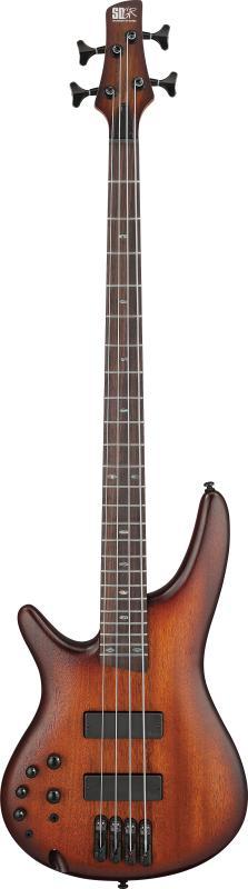 Ibanez elektrická basová kytara 4 struny, levá ruka, mahagonová hnědá barva