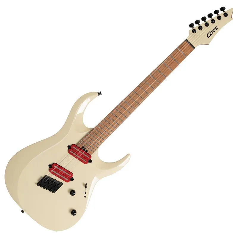 Cort elektrická kytara, multi-scale, Military Beige, včetně pouzdra
