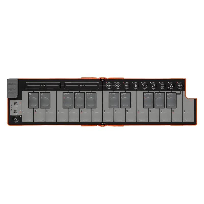KORG MIDI kontroler, 25 kláves, USB, skládací, oranžový