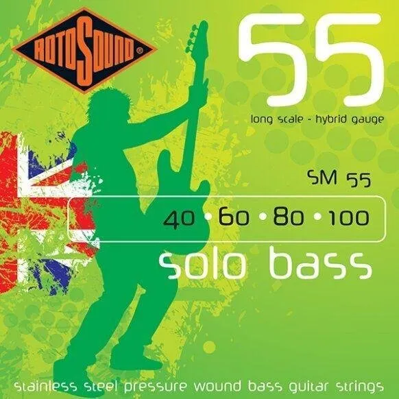 Rotosound Bassové struny, ocelový potah, 40 60 80 100