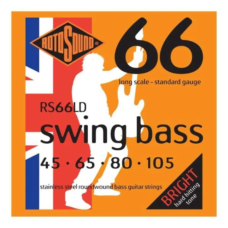 Rotosound Bassová kytara struny, nerezová ocel, 45 65 80 105