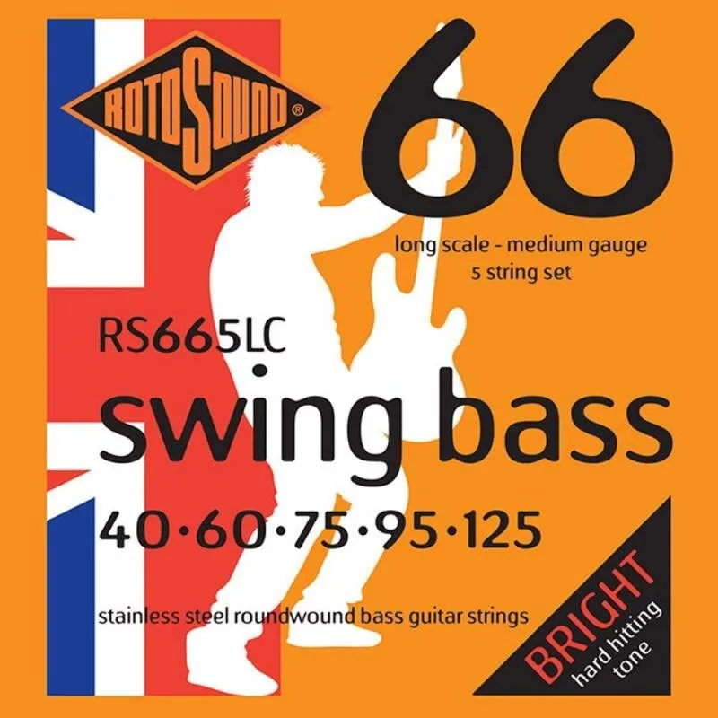 Rotosound Bassová kytara struny, nerezová ocel, 5 strun, 40 60 75 95 125