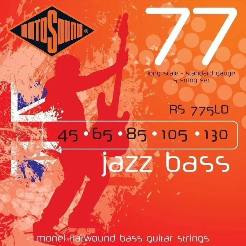Rotosound Bassová kytara struny, Monel, broušené, 5 strun, 45 65 85 105 130