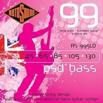 Rotosound Bassové struny, PSD, nerezová ocel, 45 65 85 105 130
