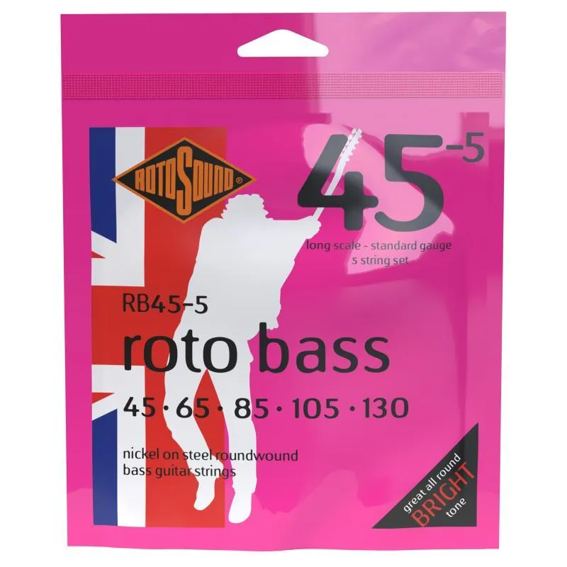 Rotosound Bassová kytara struny, nikl, 5 strun, 45 65 85 105 130