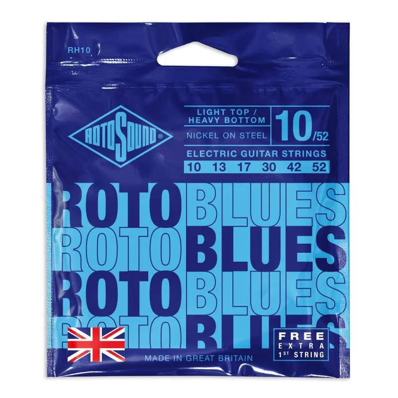 Rotosound Nikkel elektrické kytarové struny, LTHB, 10 13 17 30 42 52