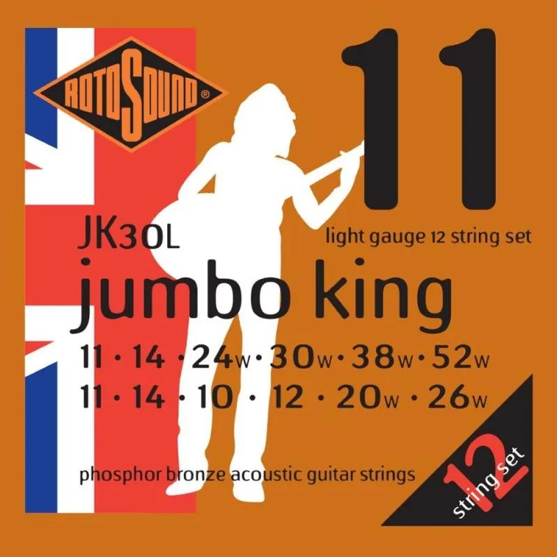 Rotosound Akustické kytarové struny, fosfor-bronz, 12 strunové