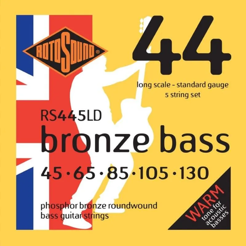 Rotosound Bassové struny, fosfor-bronz, 45 65 85 105 130