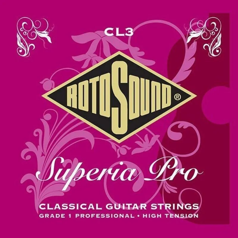 Rotosound Klasické kytarové struny, nylon, stříbrné, vysoké napětí