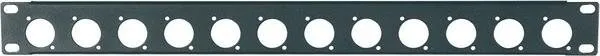 PROEL Rack panel 12 XLR/SPEAKON, černý, kovový