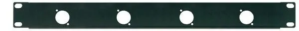 PROEL Rack panel 4 XLR/SPEAKON, černý, kovový