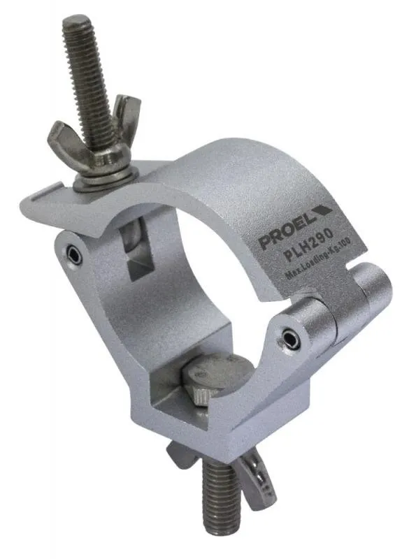 Proel Truss klip M10x50 s rychloupínacím šroubem, hliník, vnitřní d:50,8 mm, max: 100 kg