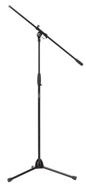 PROEL Mikrofonový stojan třínožkový, výška 975-1580 mm, rameno 820 mm, černý