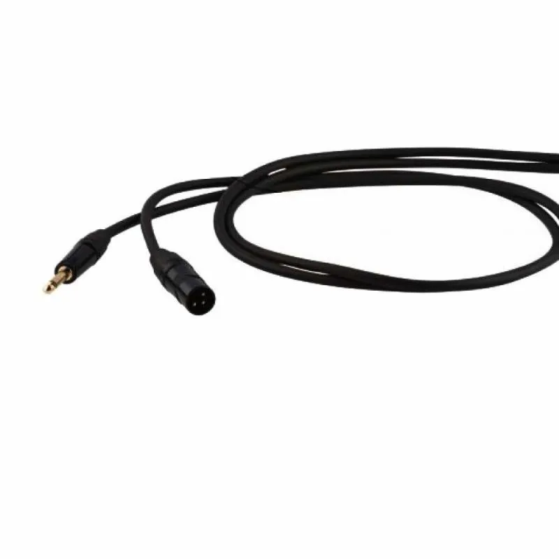 DH mikrofonní kabel, 5 m, asymetrický, 6,3mm mono jack - 3P XLR