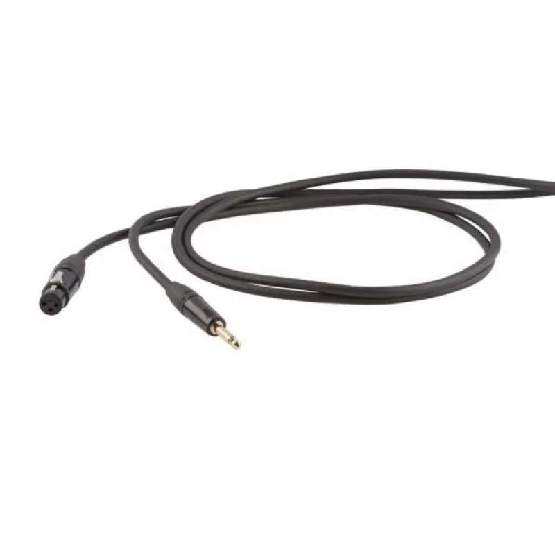 DH mikrofonní kabel, 10 m, asymetrický, 6,3mm mono jack - 3P XLR