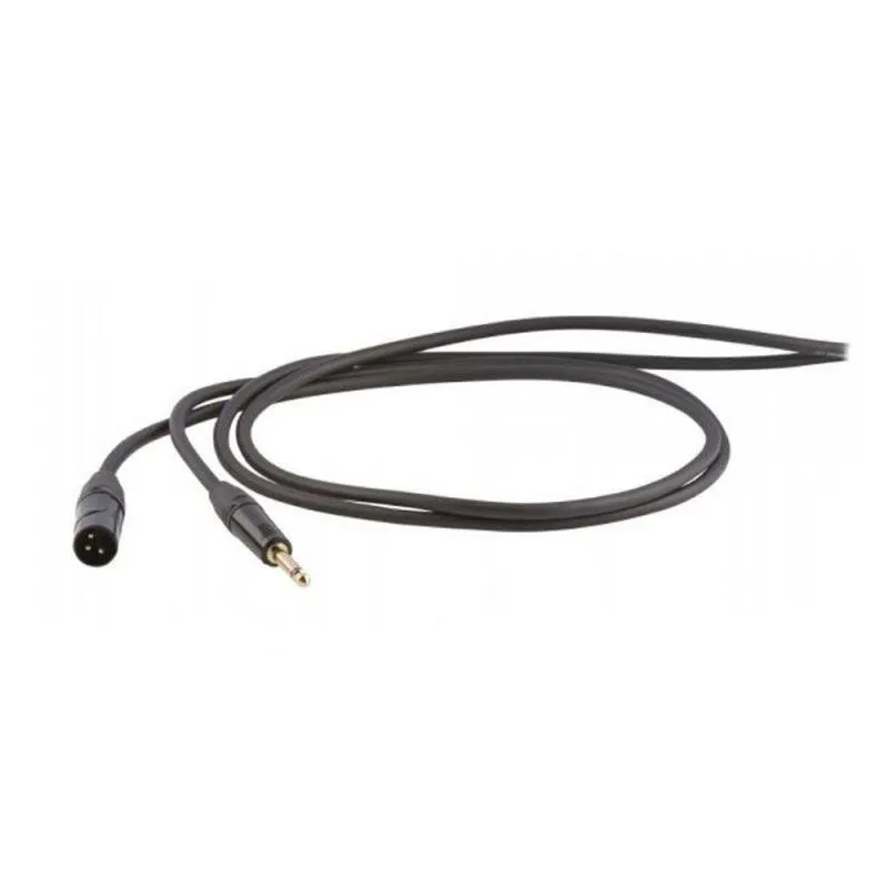 DH mikrofonní kabel, 1 m, symetrický, 6,3mm jack - 3P XLR