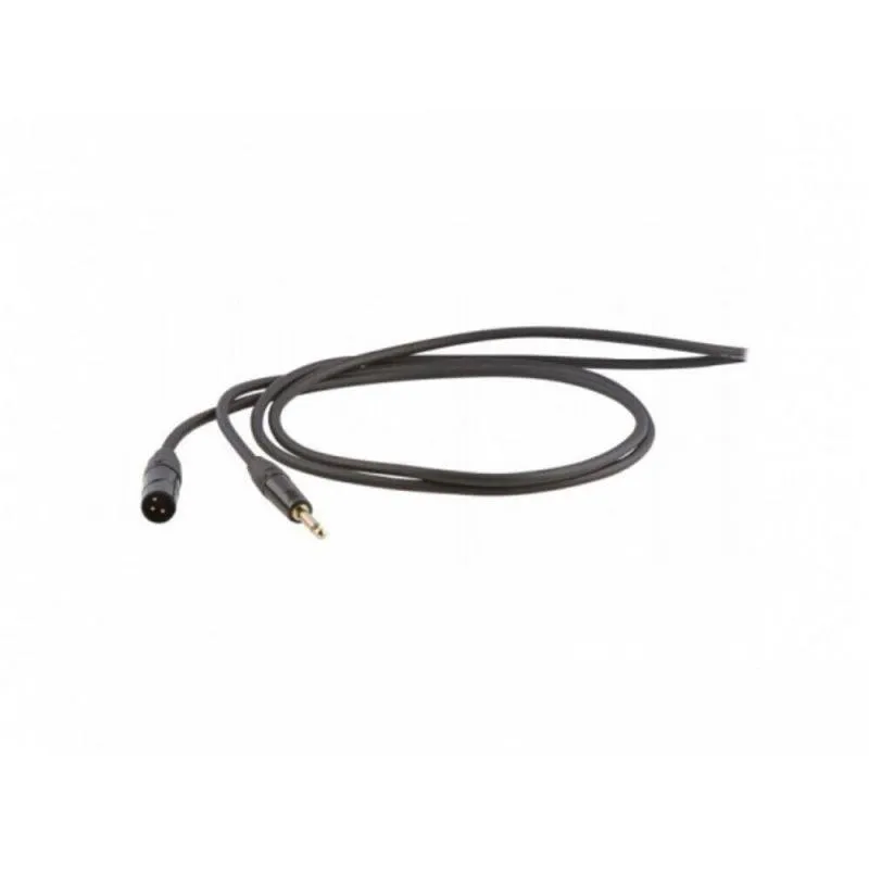 DH mikrofonní kabel, 5 m, symetrický, 6,3mm jack - 3P XLR